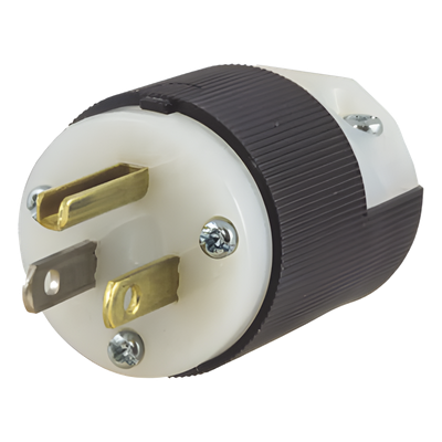 Clavija Entrada Recta/ 15A 125V/ 2 Polos 3 Hilos/ Nema 5-15P/ Grado Industrial- Comercial.