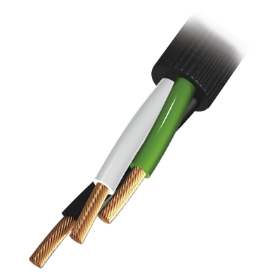 Cable Eléctrico de Uso Rudo 3 Hilos Calibre 16 AWG, Hasta 600 V. Rollo de 100 m.