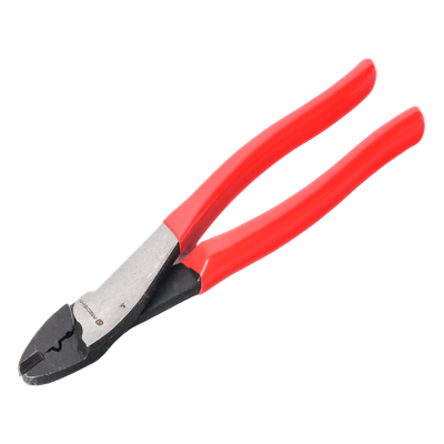 Pinza de 9.5" para cortar y crimpar ( ponchar )  terminales Aislados y No aislados