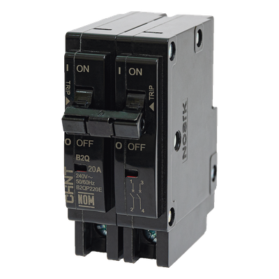 Interruptor Termomagnético Enchufable, Serie: B2Q, 2P, 15A, 240V  (SKU:1002278)