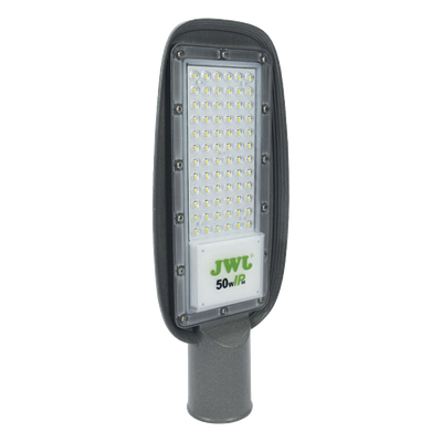 Luminaria LED de 50 W/ 100 - 265 V CA ~50/60 Hz / Fotocelda / Color Blanco/ Dimensiones 160 x 390 x 78 mm / Ángulo de Luz 135°.
