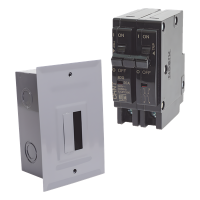 Kit Centro de Carga para empotrar con 1 Interruptor Térmico de 2 Polos, 15Amp 120/240Vca 10kA.