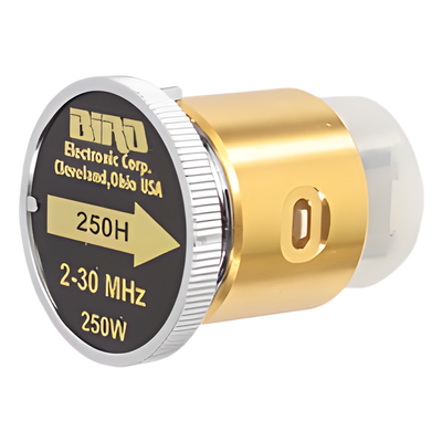Elemento de 250 Watt en linea 7/8" para Wattmetro BIRD 43 en Rango de Frecuencia de 2 a 30 MHz.