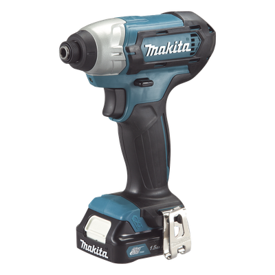 Atornillador de Impacto, entrada hexagonal de ¼”.  2 baterías de 12v de 1.5 amperes y cargador.