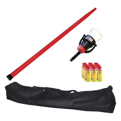 Kit De Prueba De Detectores De Humo, Incluye Pértiga Telescópica SOLO-100 4.6m, Dispensador SOLO-330 4", 12 Latas De Humo M8 y Bolsa De Transporte SOLO-604