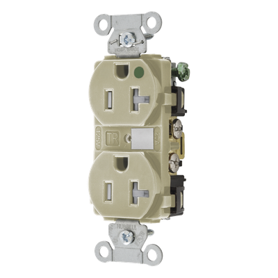 Contacto Duplex  de 20 A 250 V CA/ Nema 6-20R / Grado Hospitalario / Color Marfil.