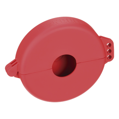 Dispositivo de Bloqueo LOTO para Válvulas de Compuerta, Para Diámetros de 3 a 6.5", Color Rojo