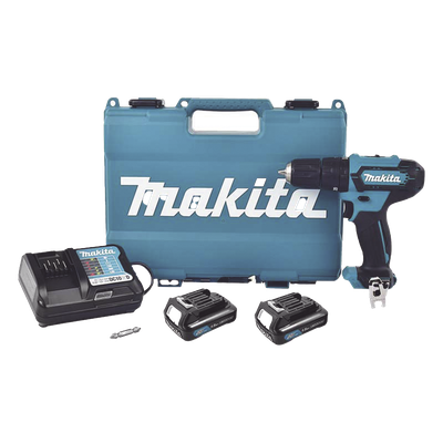 Taladro inalámbrico Percutor de 12 V, 3/8 de 0-450 0-1700 RPM, incluye 2 batería LI-ION de 1.5 AH, Cargador y Maletín 