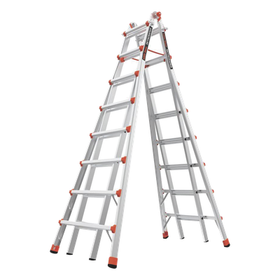 Escalera telescópica en "A" de 4.5 metros de aluminio.