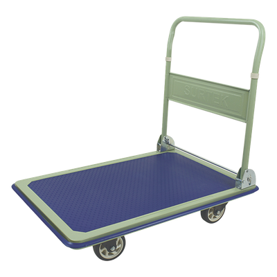 Carro Plataforma con capacidad 300 Kg / Base metálica resistente con protección plástic / 4 Ruedas TPR duraderas."