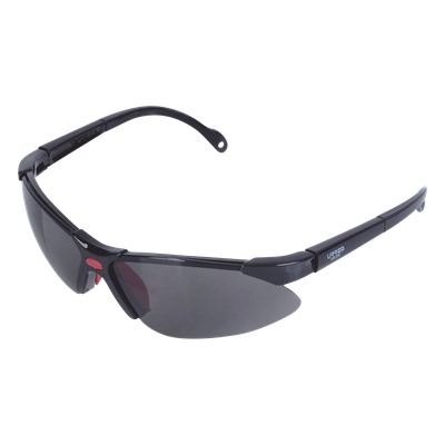Lentes de seguridad modelo "Orión" negro, armazón de plástico.