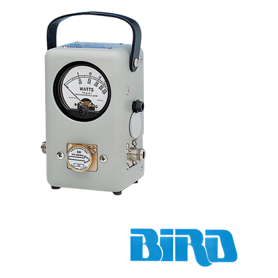 Wattmetro BIRD de Propósito General, Serie 43, 100 mW-10 kW y con Rangos de Frecuencias desde 450 kHz a 1260 MHz, según el elemento (No Incluido).