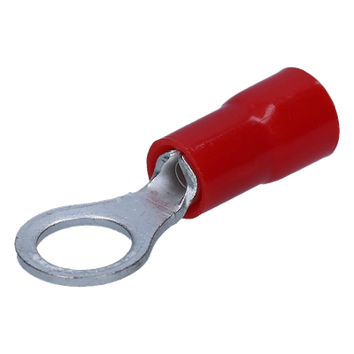 Terminal tipo ojo / 3 / 16" / 22 - 16 AWG / Rojo / Paquete de 25 piezas.