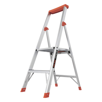 Escalera con 2 peldaños de 1.2 metros de aluminio.