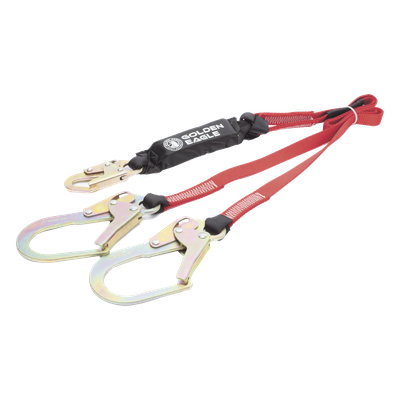 Cable Amortiguador de Caída con Doble Gancho de Sujeción. Ideal para Escalar Torres o Estructuras. 