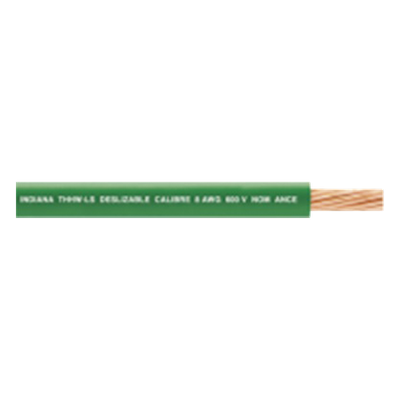Cable Eléctrico 16 AWG Color Verde, Conductor de Cobre Suave Cableado. Aislamiento de PVC, Auto-Extinguible. Bobina de 100 Metros (328.08 Pies)