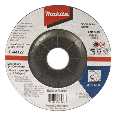 Disco de corte para metal de 4 1/2"