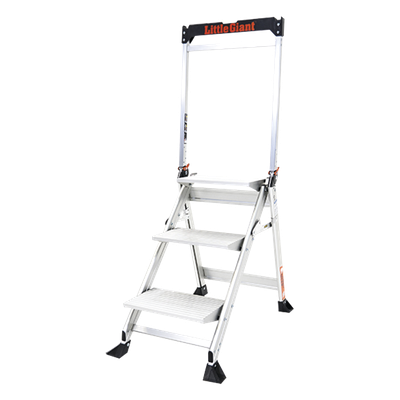 Escalera de Tijera con Punto de Apoyo Anti-caídas de 0.67 m (Nivel de Pie), con Peldaños JUMBO, (SKU 11903).