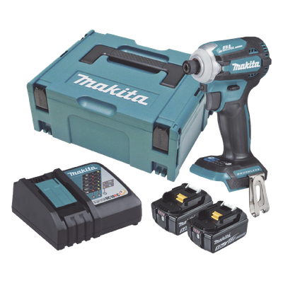 Atornillador de Impacto 18 Vcc, 3,800 RPM, 180N.m. Incluye: estuche MAKPAC, Cargador y 2 Bat. 5Ah