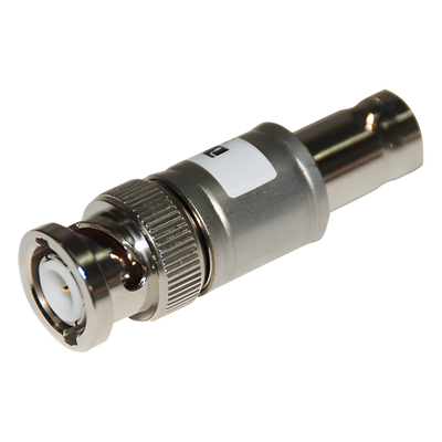 Atenuador en Línea de 20 dB, 2 Watt Máx., CD-4 GHz, Conectores BNC Macho-Hembra.