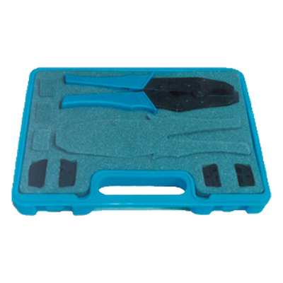 Kit de Pinzas (RFA-4005-20) con 2 Juegos de Mordazas (RFA-4005-01 y RFA-4005-02) para Instalar Conectores de Anillo Plegable, Incluye Estuche de Plástico