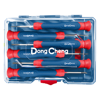 Juego de Desarmadores de Precisión 6 Piezas / Puntas Planas y Phillips / Mangos Ergonómicos Antideslizantes / Acero CR-V / Estuche Organizador