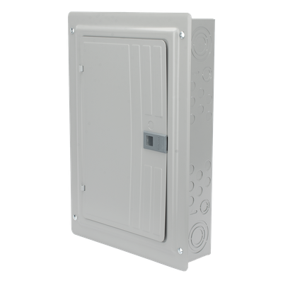 Centro de carga trifásico 3 Fases, 4 Hilos para interruptores QP, de 12 polos - 24 circuitos, 120/240vca, Barras de aluminio 125 Amp, Nema 1, uso interior. Incluye tapa.