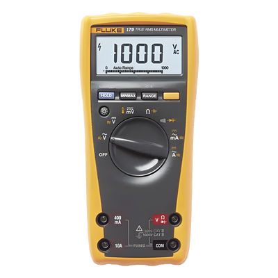 Multímetro Digital de Verdadero Valor Eficaz Serie 170 / 6000 Counts / CAT III 1000V CAT IV 600V / Precisión 0.09% CC / Gráfico de Barras Analógico / Medición Temperatura (Modelo 179) / Garantía de Por Vida