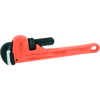 Llave Stilson de 12"/ Hierro Maleable / Maneral Ergonómico / Capacidad Máx. Tubo 2"/ Sistema de Quijadas con Resorte / Montura Super Reforzada / Ambas Quijadas Endurecidas.