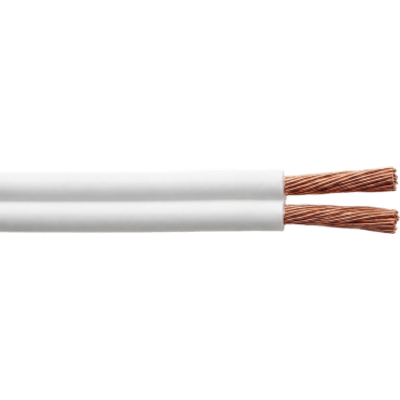 Cable POT 2 x 16 AWG /  Flexible Tipo SPT  / 300V 60°C / 100 Metros ( 328.08 Pies ) Cobre Suave / Aislamiento PVC / Paralelo / Blanco / Cumple NOM-001-SEDE/ Aplicaciones en Electrodomésticos y Electrónicos