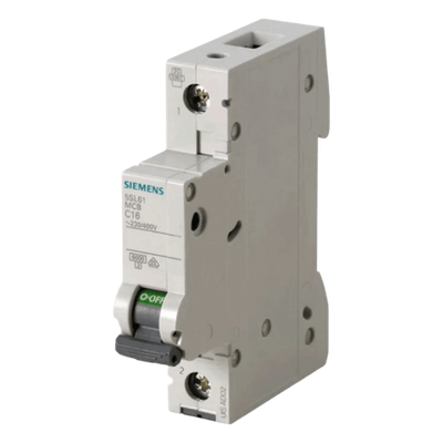 Interruptor Riel Dinn Tipo 5SL6, 1 polo, 16 amp