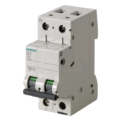 Interruptor Riel Dinn Tipo 5SL6, 2 polos, 32 amp