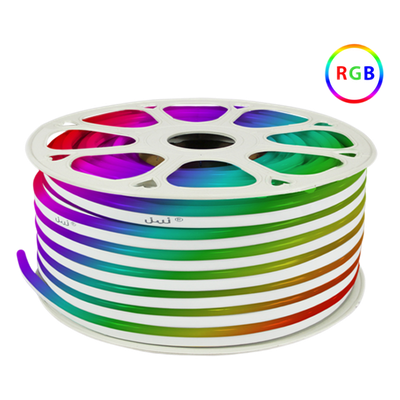 Manguera Luminosa LED Neón RGB / 50 Metros / IP65 Interior-Exterior / Corte Cada 100 cm / 300W Máximo / 120° Ángulo de Luz / Libre de Mercurio