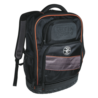 Mochila para herramientas y computadora portátil Tradesman Pro™ en poliéster negro con 25 bolsillos (No incluye herramientas).