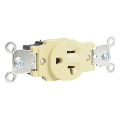 Contacto Sencillo /15 A 125V / Tapa Marfil /Base negra/ No Nema.
