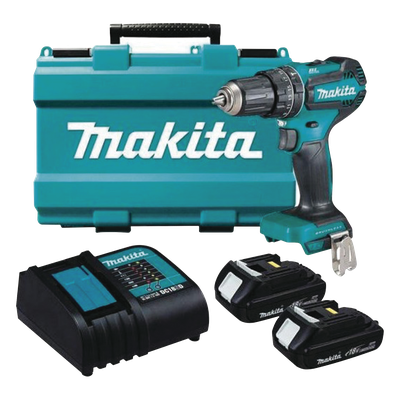 Rotomartillo/Taladro Inalámbrico (1/2") de 1,900 RPM, 18Vcc, Torque 50 N.m. Incluye 2 Bat. (1.5Ah) y Cargardor. SIN CARBONES.