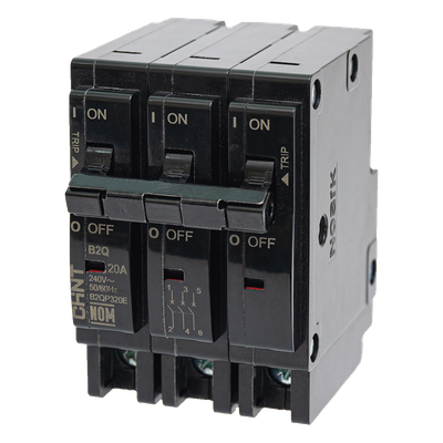 MCB - Interruptor Termomagnético Enchufable, Serie: B2Q, 3P, 30A, 240V (SKU:1002297)