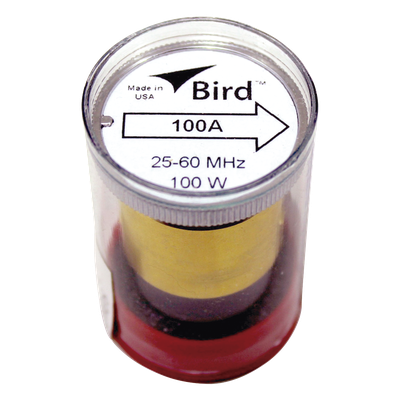 Elemento de 100 Watt en Línea 7/8" para Wattmetro BIRD 43 en Rango de Frecuencia de 25 a 60 MHz.