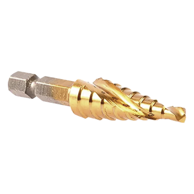 Broca escalonada espiral de hss-ti 4-12 mm zanco de 1/4" hexagonal.
