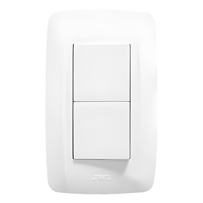Apagador Dúplex de 10 A/ 127 V CA ~ 60 Hz /  1 1/2 Módulos / Color Blanco.