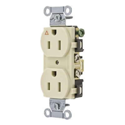 Contacto Dúplex Conexión a Tierra Aislada/ 15 A 125 V/ 2 Polos 3 Hilos/ Color Marfil/ Nema 5-15R/ Grado Comercial.