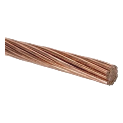  QV74 / Cable  Cobre desnudo / 4 AWG /  Semiduro 7 Hilos / Rollo de 100 m.