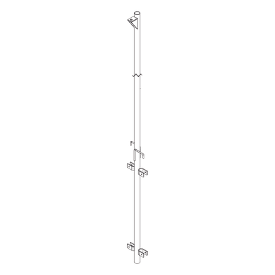 Pluma de Aluminio de 4 metros CED.40  para Instalación de Tramos STZ.