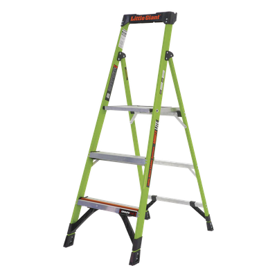 Escalera de Aluminio + Fibra de Vidrio de 1.5m con Soporte para Herramienta. !La Más Liviana del Mundo! (SKU 15365-001).