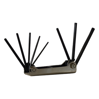 Juego de 8 llaves TORX: T9, T10, T15, T20, T25, T27. T30 y T40.