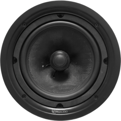 Serie Phantom TruAudio / Altavoz Empotrable en Techo / 2 Vías / Woofer de Fibra de Vidrio / Tweeter Pivotante de Titanio/ Rejilla Ghost sin Marco / Clasificación de Humedad / Quick Connect