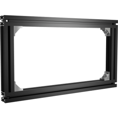 Soporte Modular 1x1 / Compatible con DS-D40W-2F / Negro / Pintura Electroestática / Instalación Rápida / Ligero y Delgado