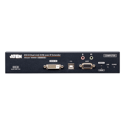 Transmisor KVM over IP 2K DVI-D Dual-Link | Dual SFP | PoE | Resolución hasta 2560 x 2048 | Transmisión sin pérdidas | Alimentación redundante | Gestión Centralizada CCKM