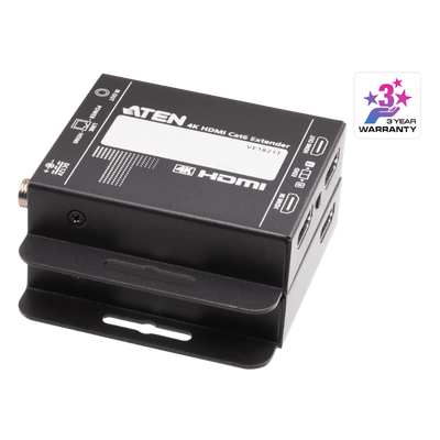 Kit Extensor HDMI | 4K sobre Cat 6 | 4096x2160 @ 30 Hz | Hasta 40 metros Cat 6 | Tecnología PoC | EDID Switch y Copia | Control IR Remoto | Audio Lossless 7.1CH | Metal | Plug and Play