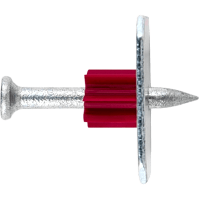 Clavo con Rondana para Concreto / Diámetro 3.6 mm X 2" / Caja con 100 piezas / Acero Galvanizado Mecánico /  Rondana 25 mm /Rondana Zincada / Herramienta Cañón 8 mm / Carga Tracción hasta 3.71 kN